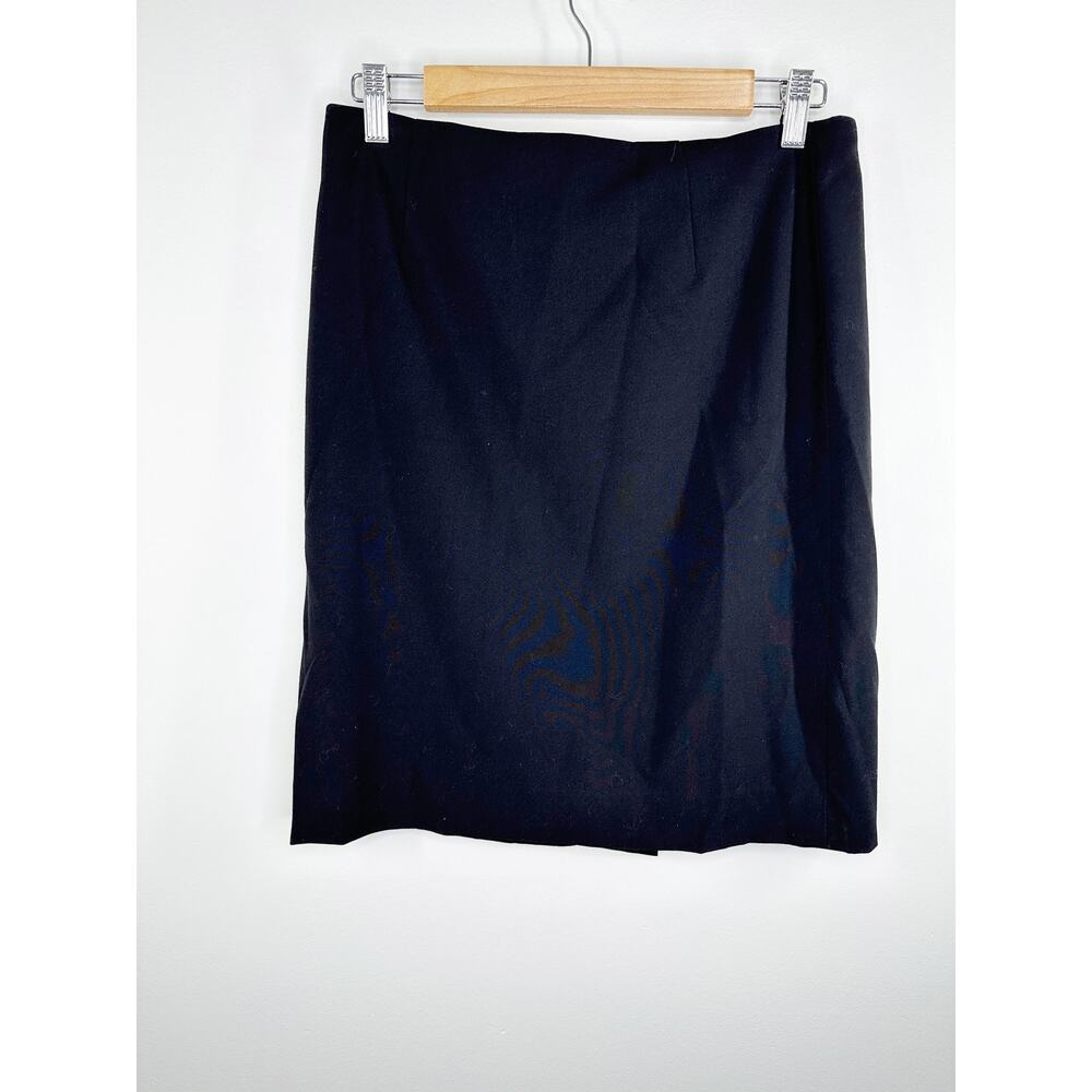 Anne Klein Womens Black Pencil Skirtβ Size 4 Career Office Slit EV84423